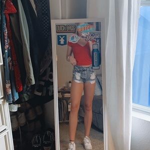 ☆ brandy grey washed denim shorts ☆